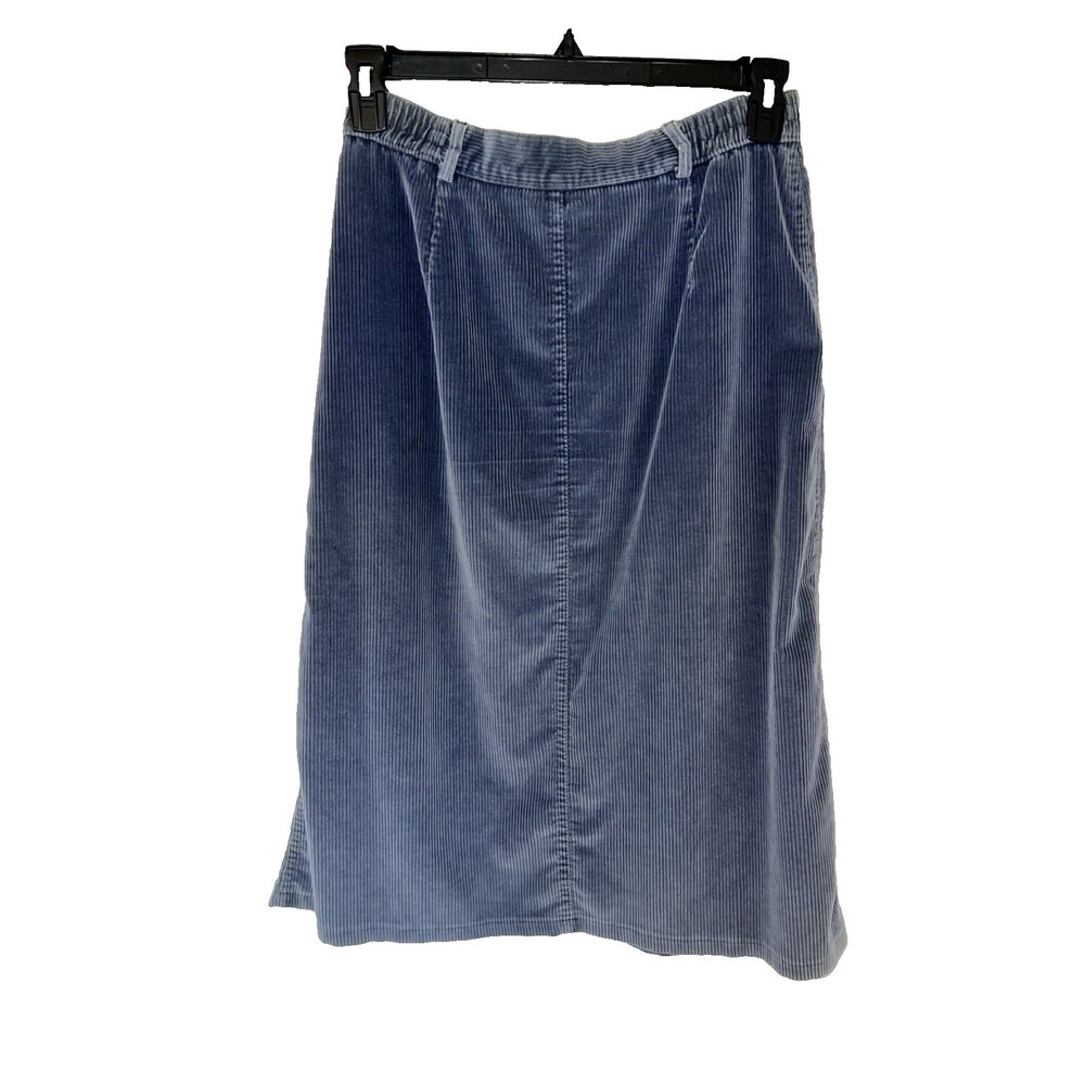 Vintage L.L. Bean Long Corduroy Skirt Women's Size 10 Grey Cottagecore Boho 80's - Picture 5 of 11
